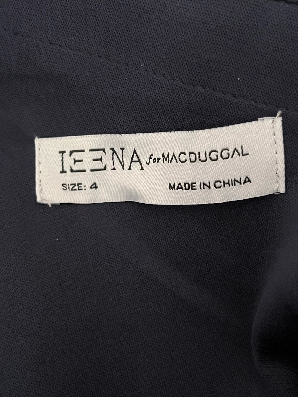 Ieena for Mac Duggal Navy One Shoulder Ruched Jersey Evening Gown, Size 4, NWT - Picture 4 of 10